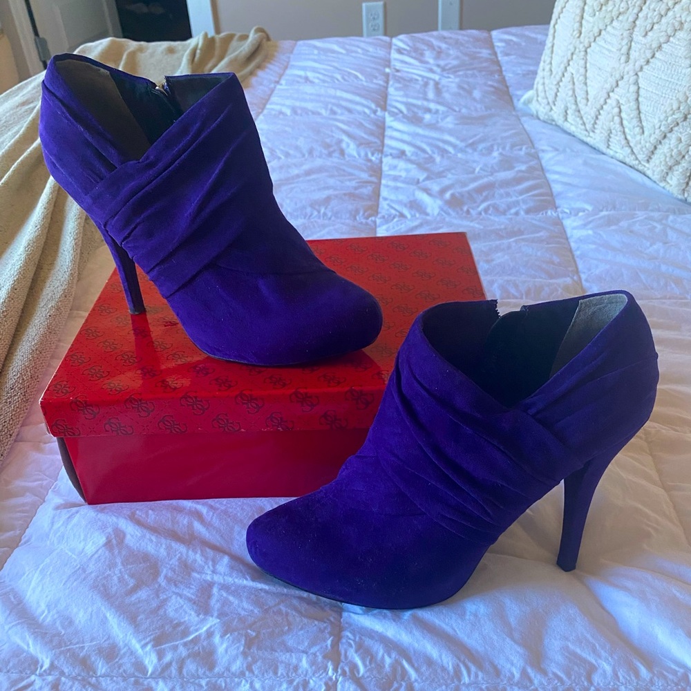 Purple Guess Ankle Booties